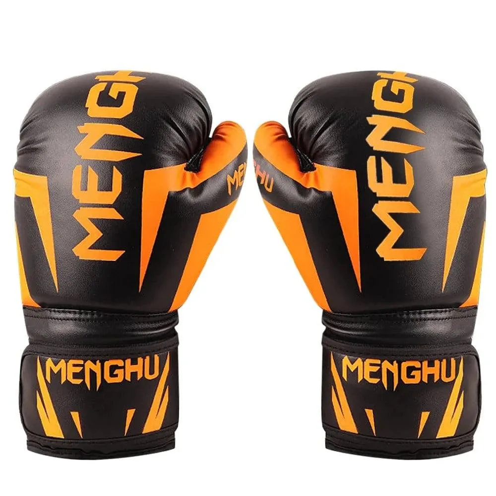 1 Pair Boxing Gloves with Wrist Support Straps Muay Thai MMA Punching Training Bag Gloves Handwraps Kick Boxing Sports Mittens