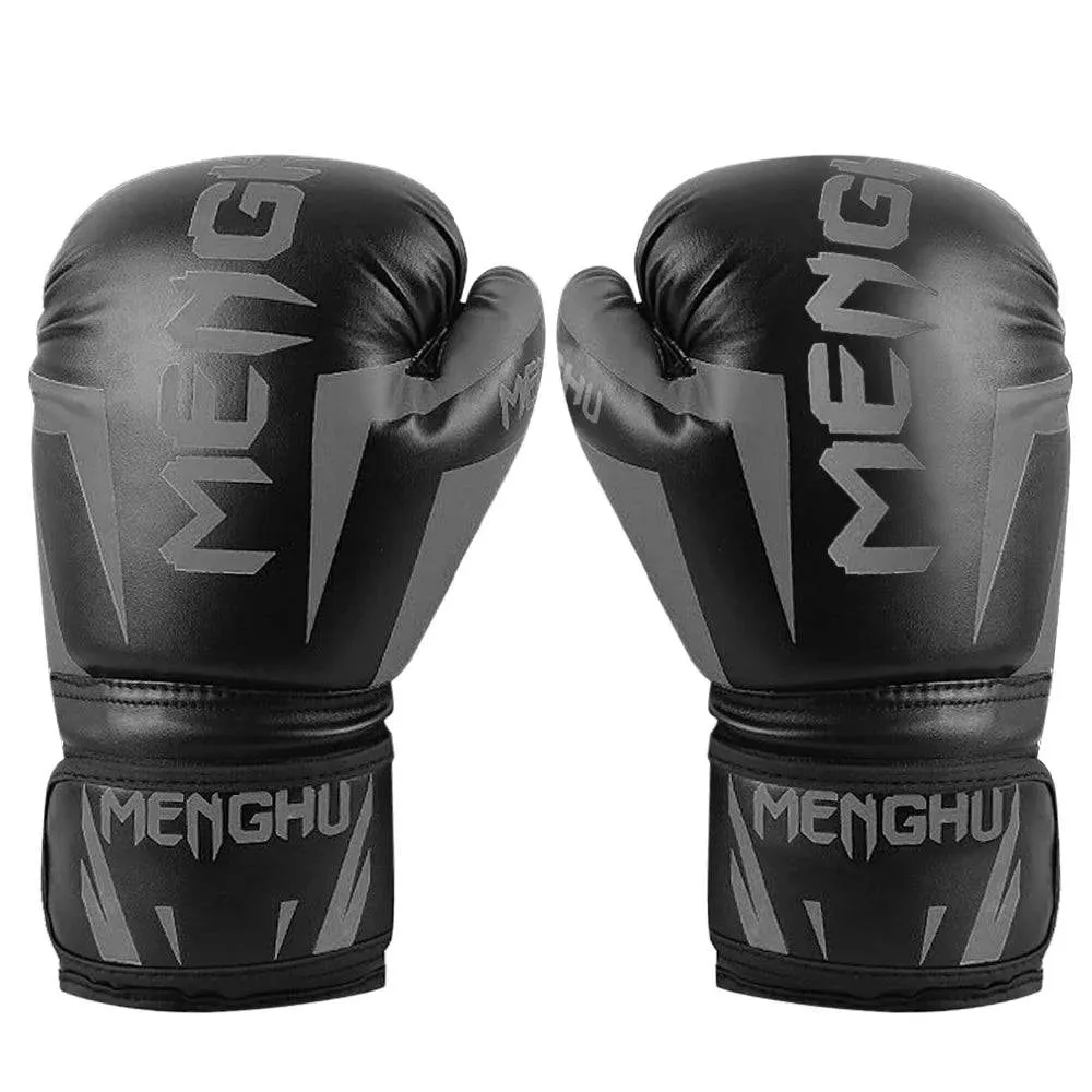 1 Pair Boxing Gloves with Wrist Support Straps Muay Thai MMA Punching Training Bag Gloves Handwraps Kick Boxing Sports Mittens