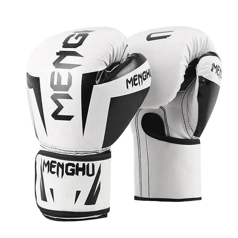 1 Pair Boxing Gloves with Wrist Support Straps Muay Thai MMA Punching Training Bag Gloves Handwraps Kick Boxing Sports Mittens