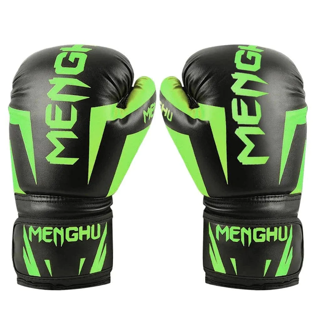 1 Pair Boxing Gloves with Wrist Support Straps Muay Thai MMA Punching Training Bag Gloves Handwraps Kick Boxing Sports Mittens