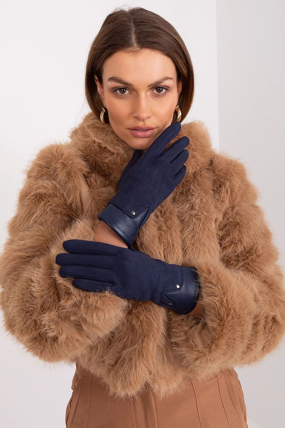 A.T.  Women's European Winter Gloves with Leather Detail