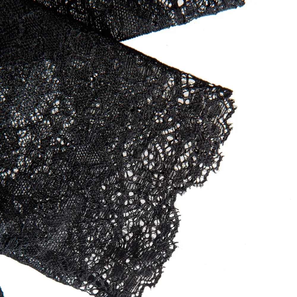 Black Lace Victorian-Inspired Fashion Gloves