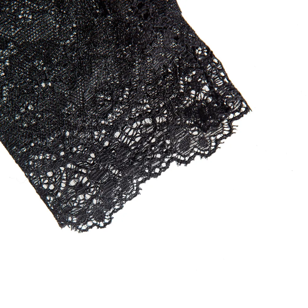 Black Lace Victorian-Inspired Fashion Gloves