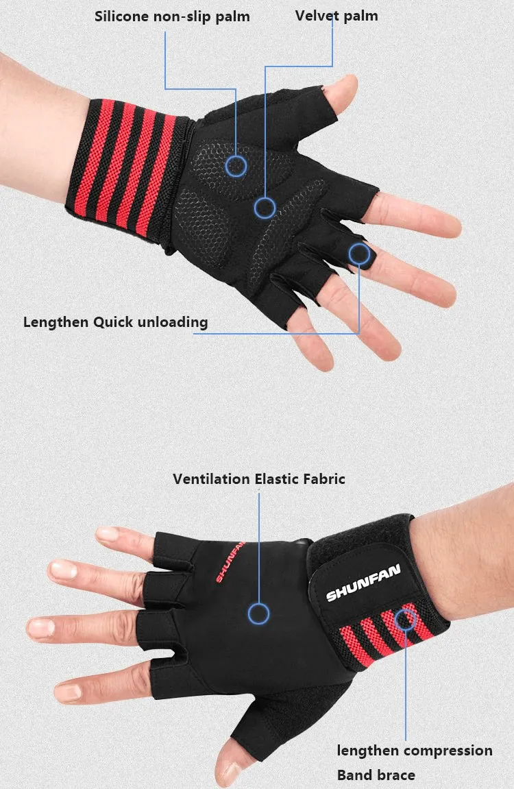 Breathable Non-Slip Elastic Men's Gloves With Adjustable Clasp For Training - SF0832
