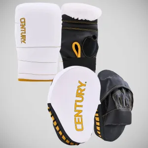 Century Partner Training Gloves and Mitts Combo White/ Gold