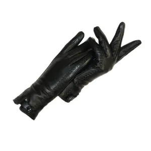 CHING YUN Women's Gloves Genuine Leather Soft Rabbit Fur Lining High-Quality