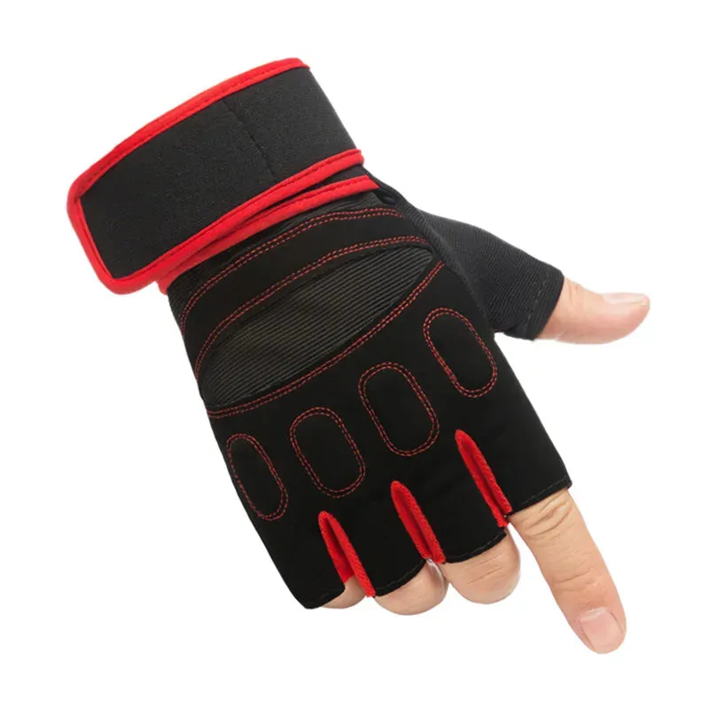 Cycling Gloves Men Fitness Weight Lifting Gloves Body Building Training Sports Exercise Gym Sport Workout Glove for Male