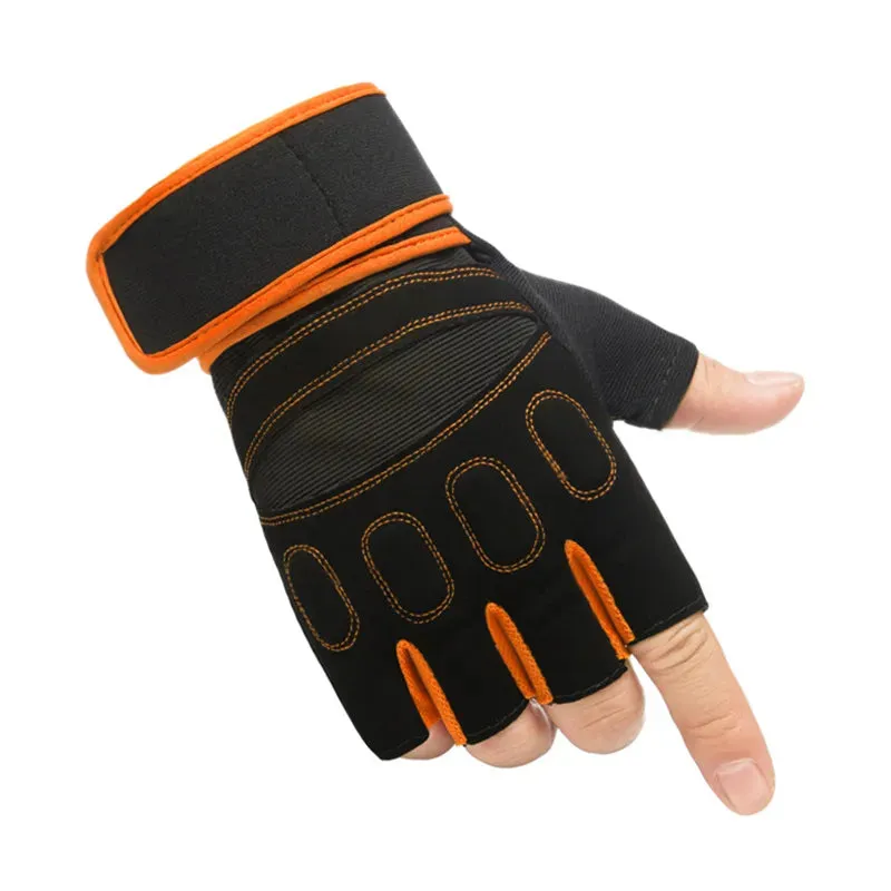 Cycling Gloves Men Fitness Weight Lifting Gloves Body Building Training Sports Exercise Gym Sport Workout Glove for Male