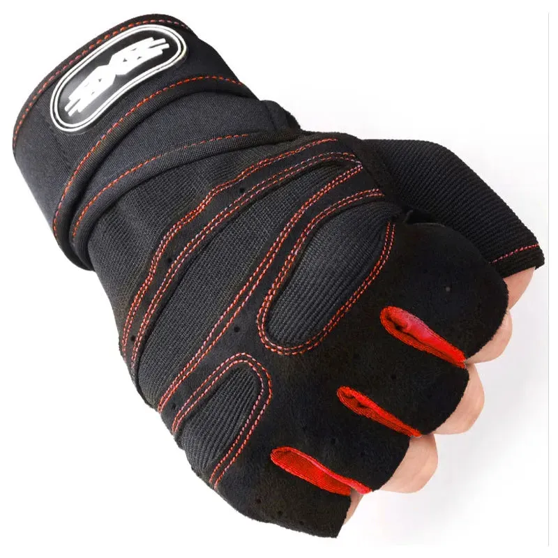 Cycling Half Finge Gloves Professional Gym Fitness Men Gloves Breathable Anti-Slip Bike Gloves Cycling Equipment