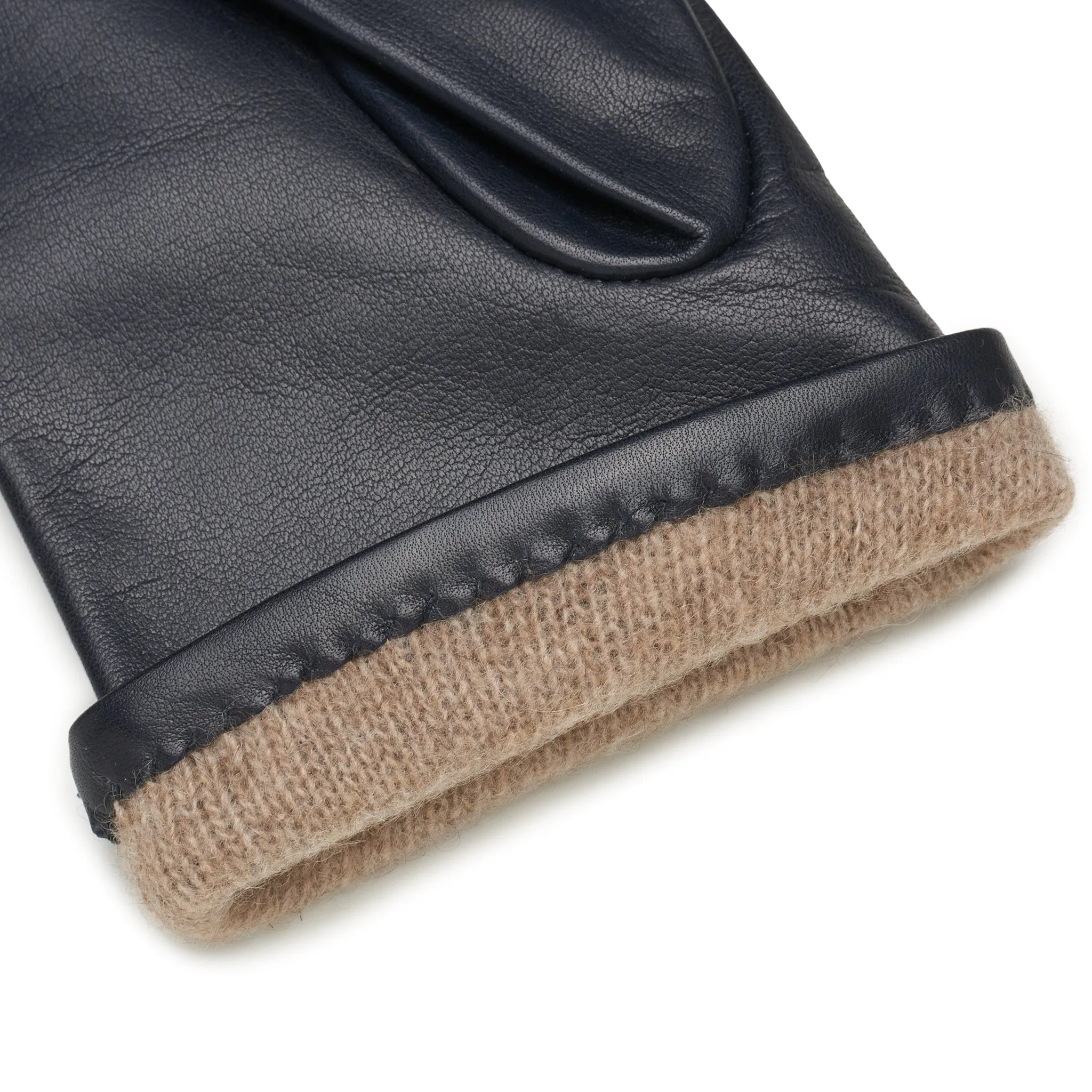 Foligno Blue navy with Camel Leather Gloves