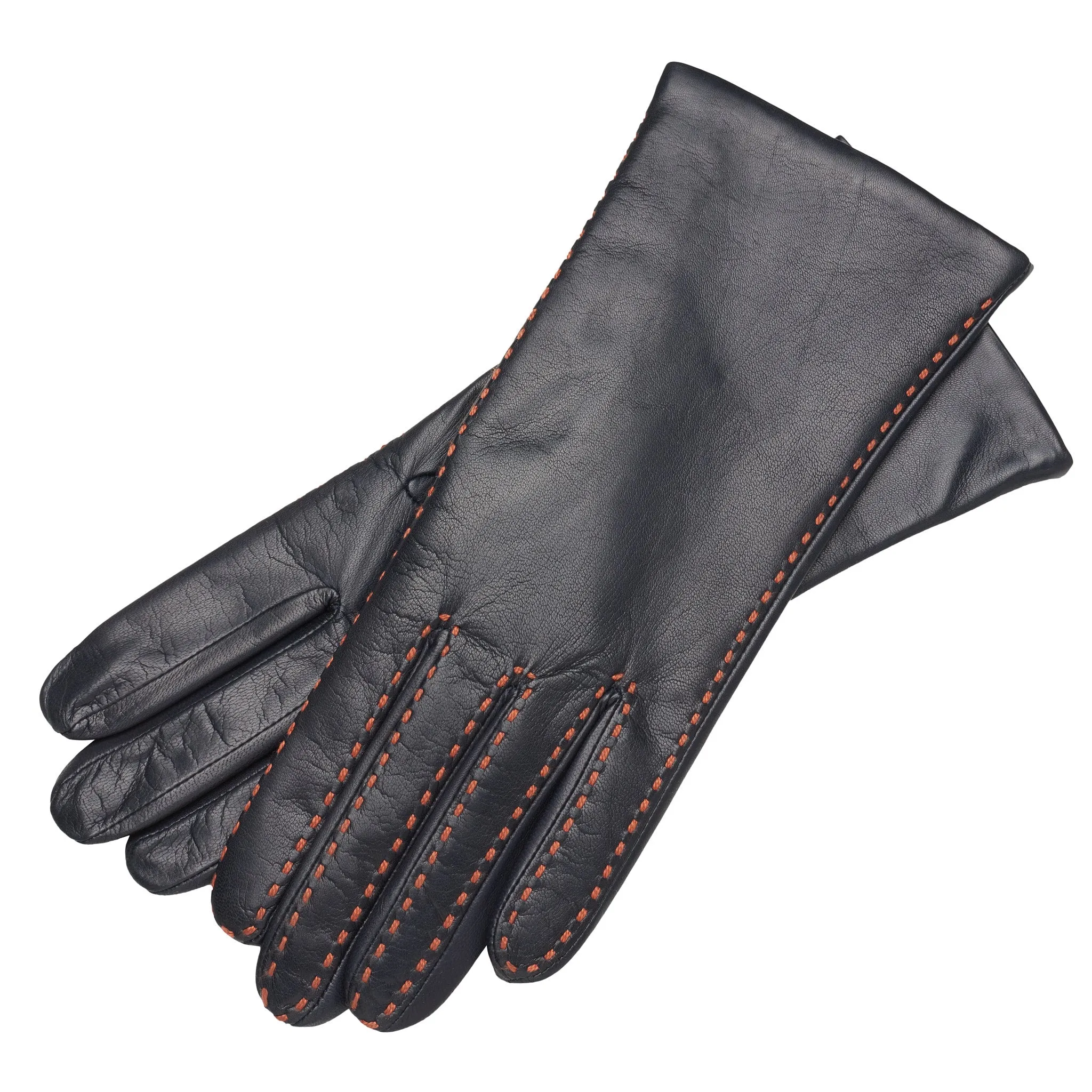 Foligno Blue navy with Camel Leather Gloves