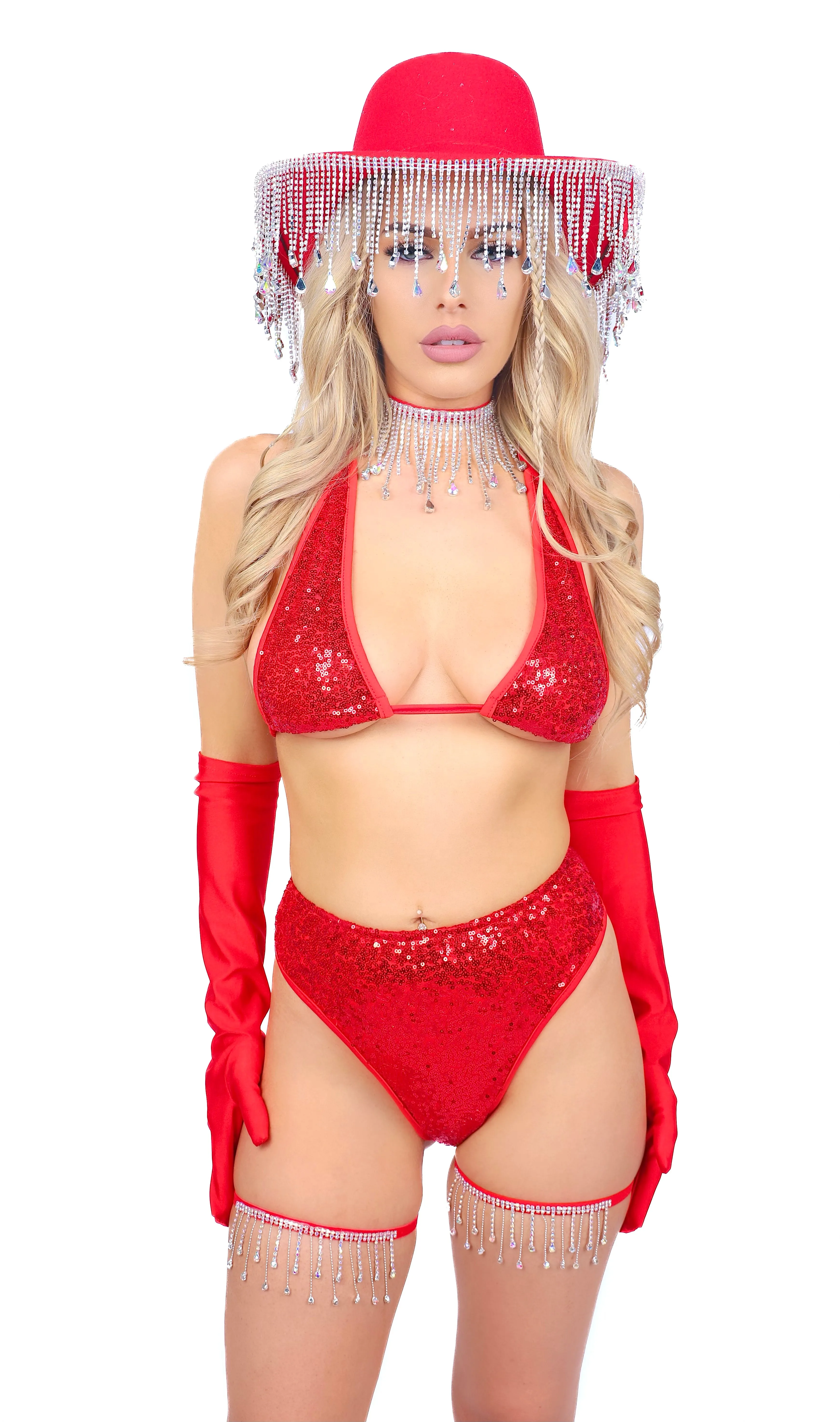 FULL OUTFIT- Ruby Rhinestone Babe (6 pcs)