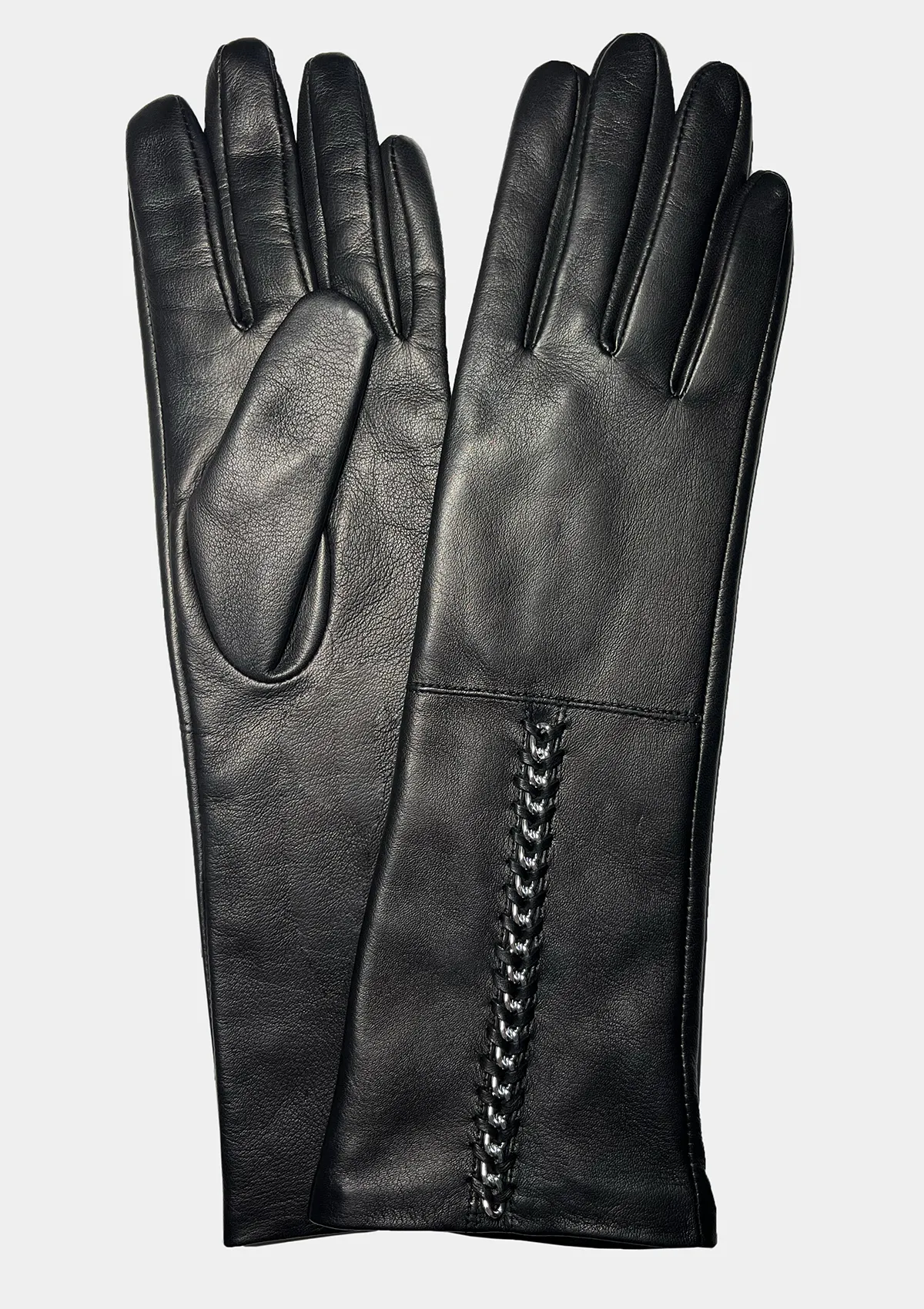 LEATHER & CHAIN GAUNTLET GLOVE