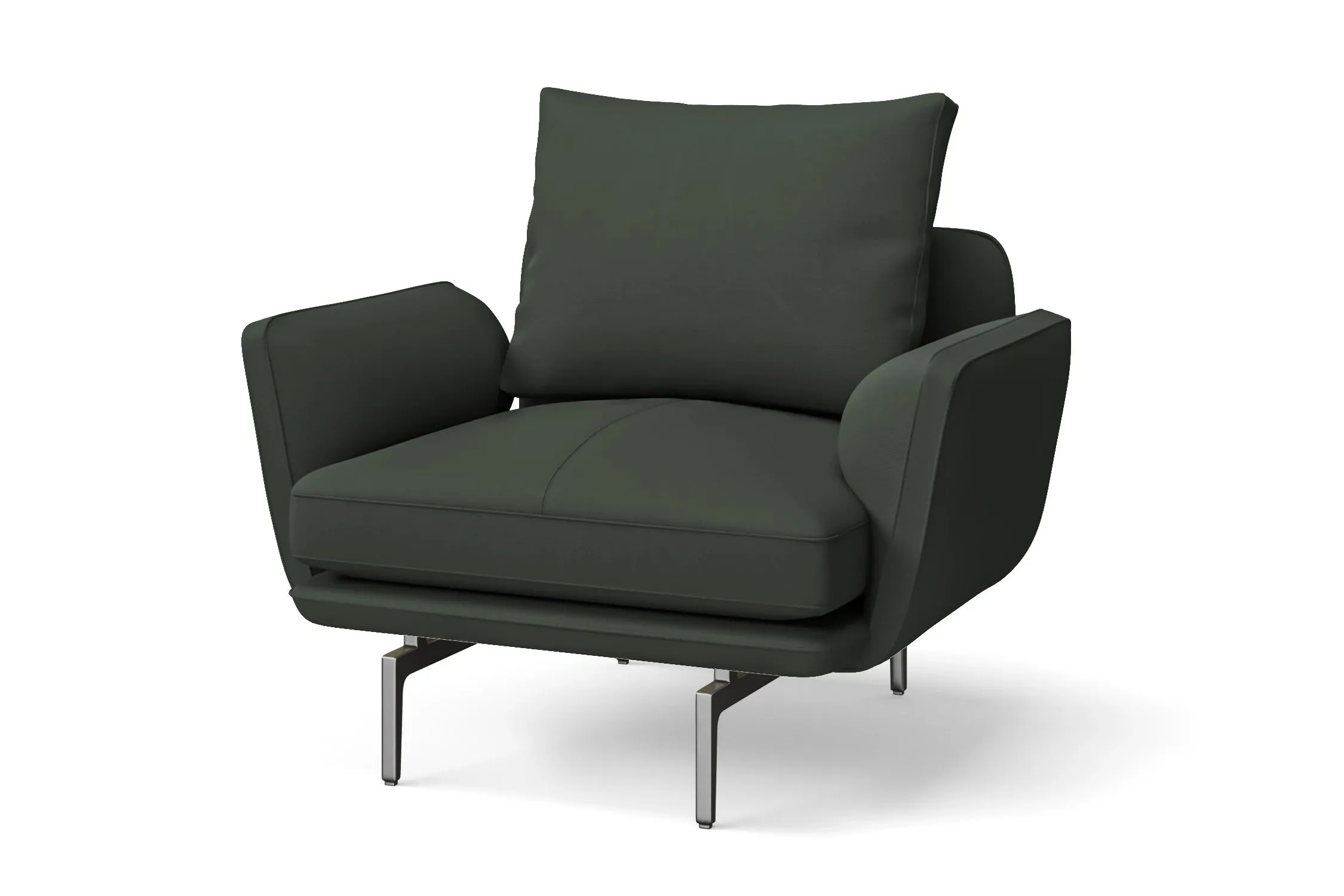 Legnano Armchair Green Leather