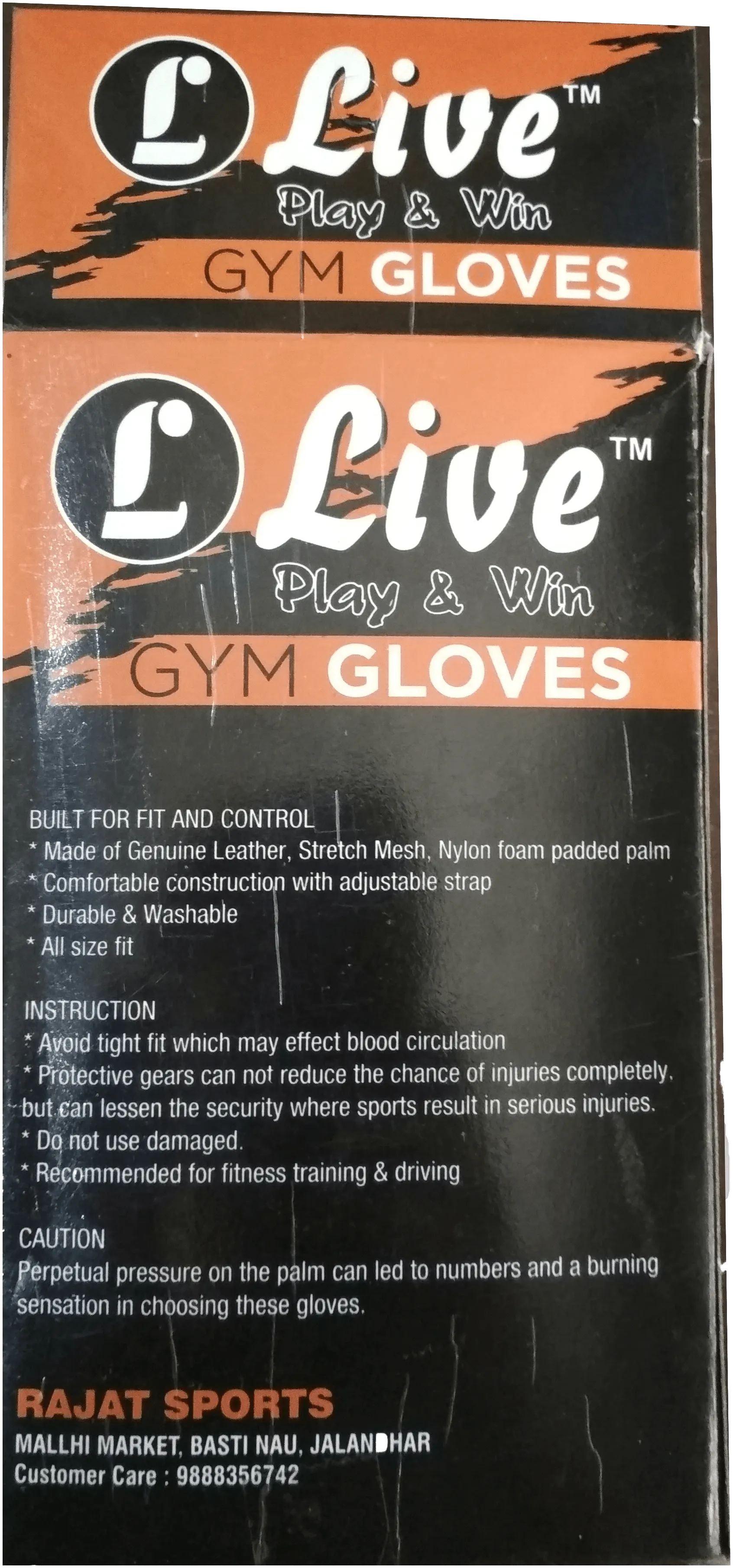 Live Weight Lifting Gloves with 12" Wrist Wrap Support for Workout, Gym, Sports.