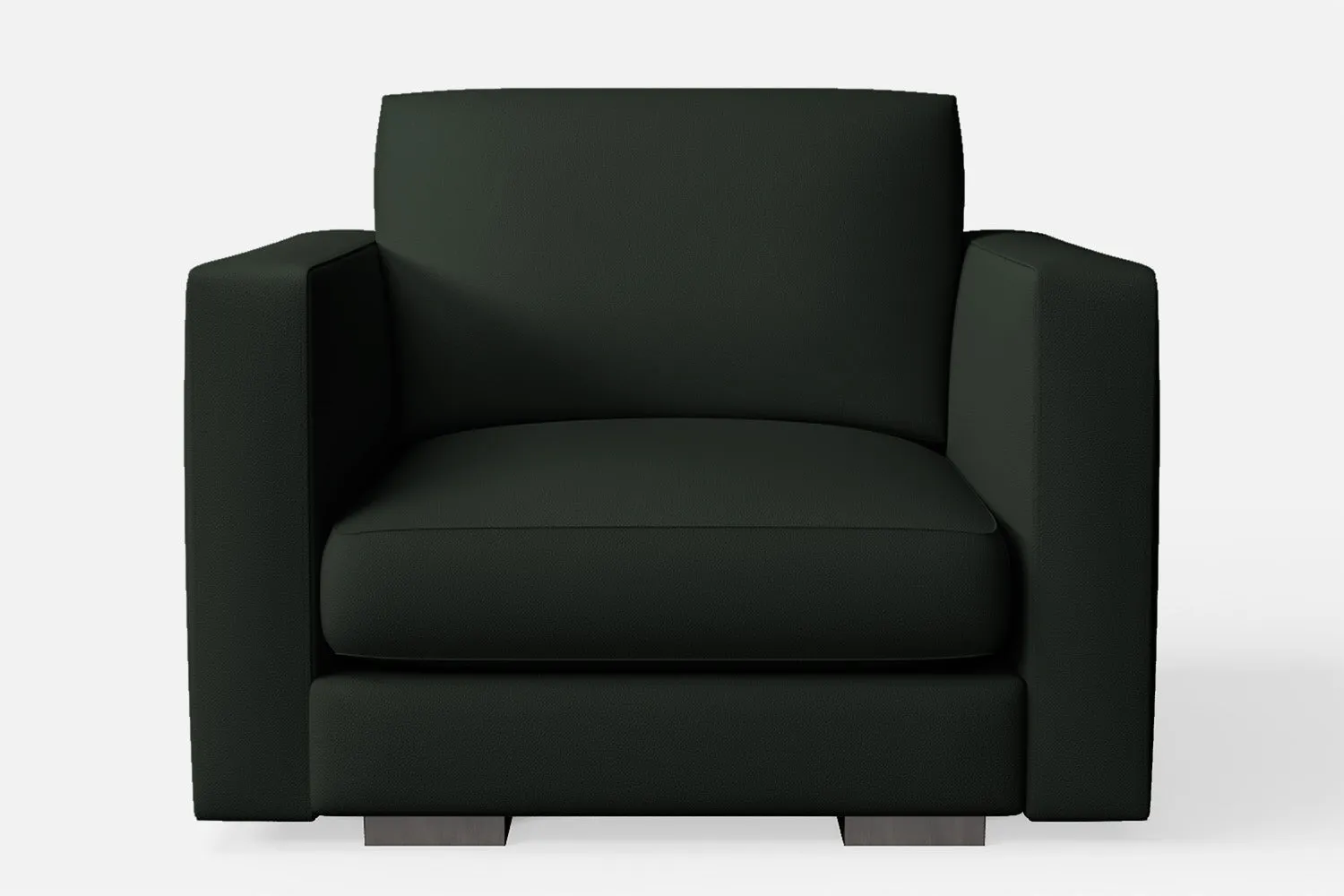 Messina Armchair Green Leather