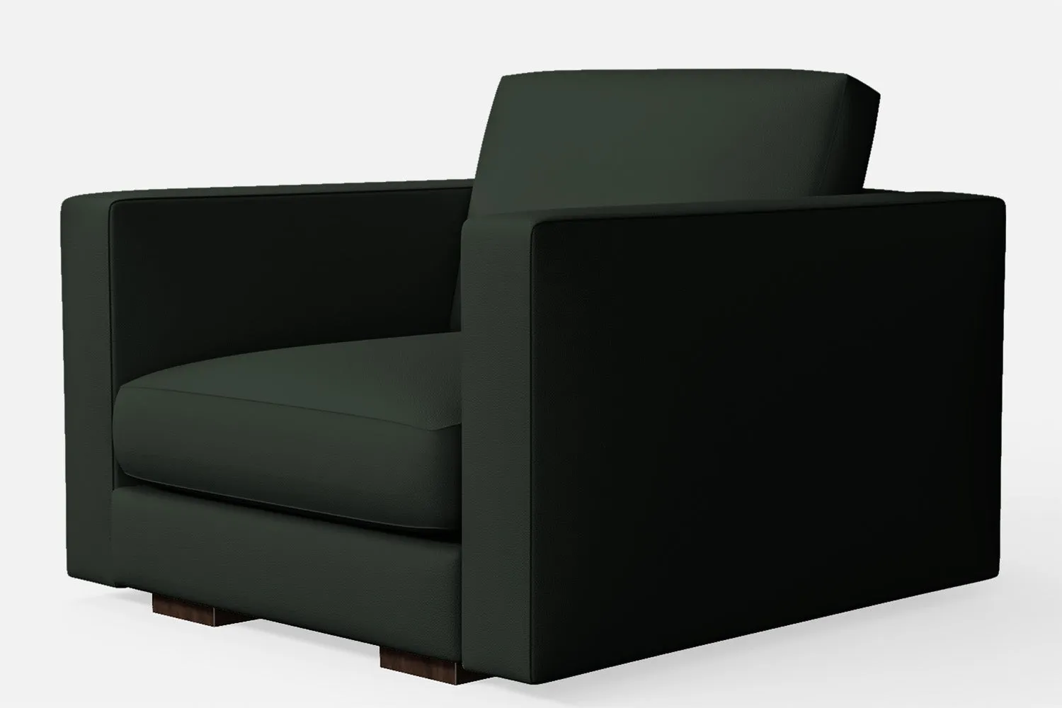 Messina Armchair Green Leather