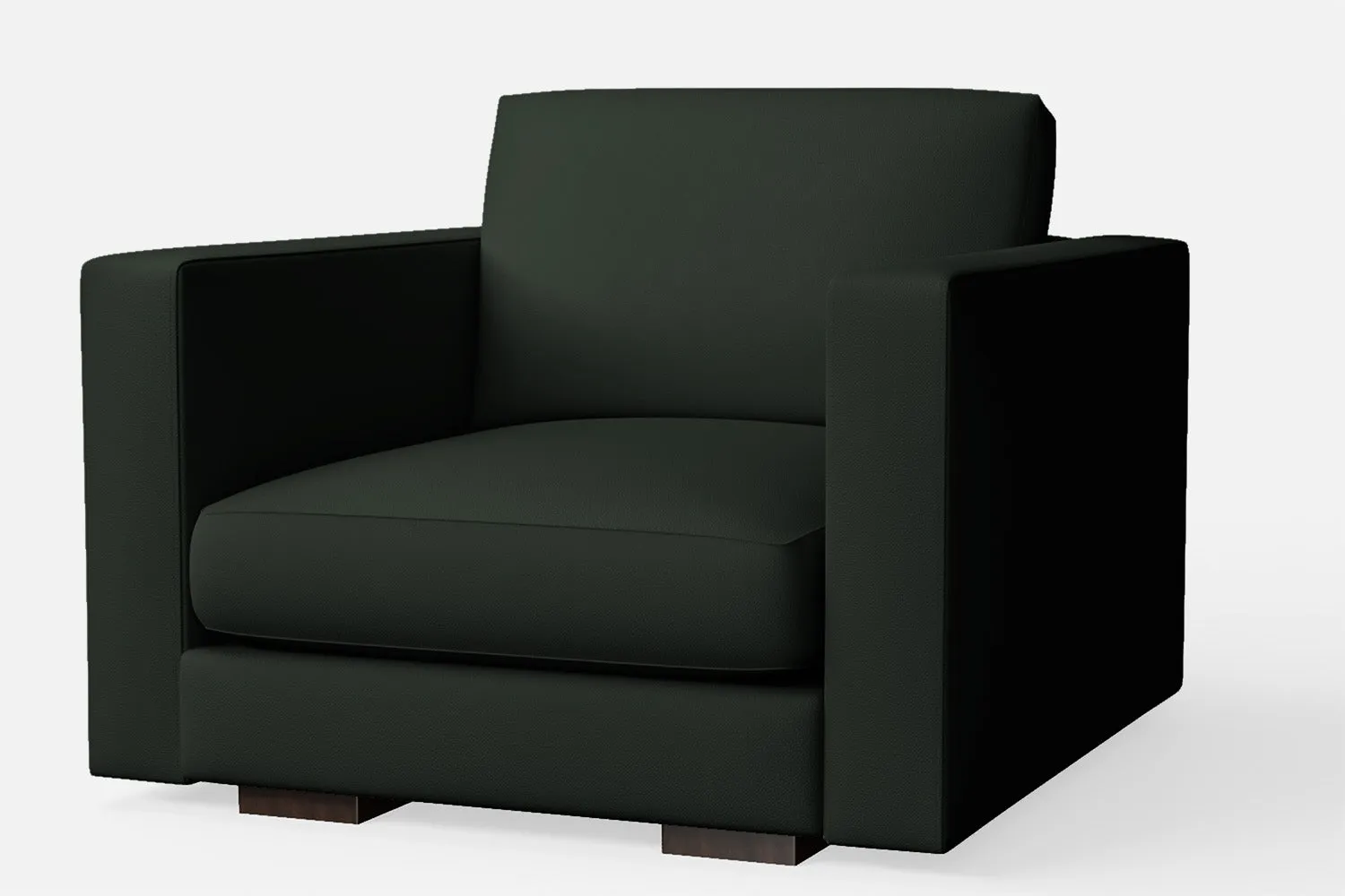 Messina Armchair Green Leather