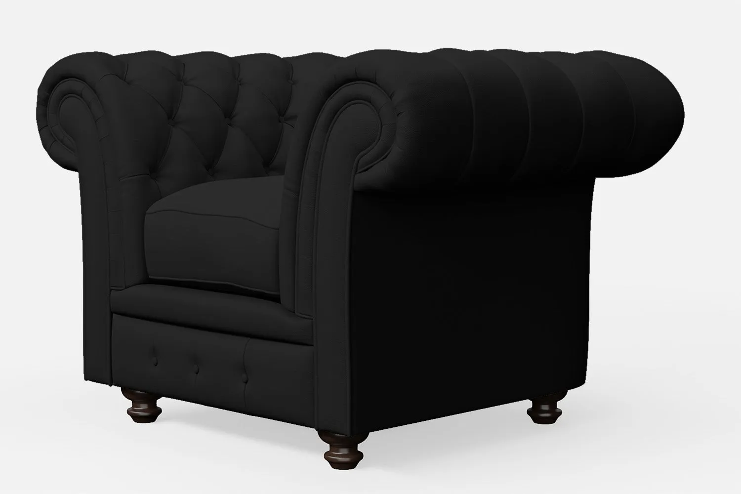 Pesaro Armchair Black Leather