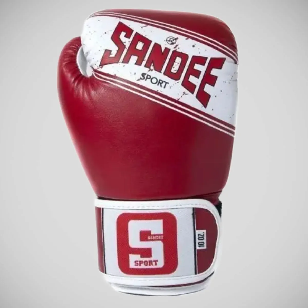 Sandee Sport Hook and Loop Fastening 2 Tone Boxing Gloves White/Red