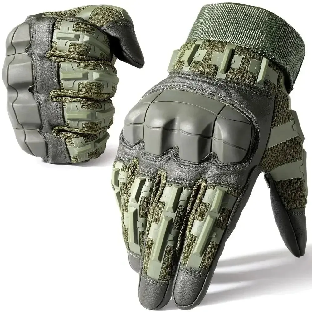Touch Screen Tactical Full Finger Gloves Combat Paintball Airsoft Hunting Shooting Leather Motorcycle Protective Gear Men Women
