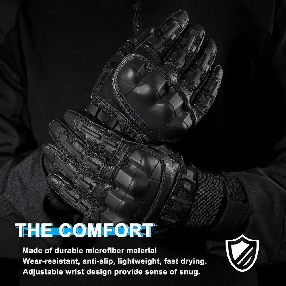 Touch Screen Tactical Full Finger Gloves Combat Paintball Airsoft Hunting Shooting Leather Motorcycle Protective Gear Men Women