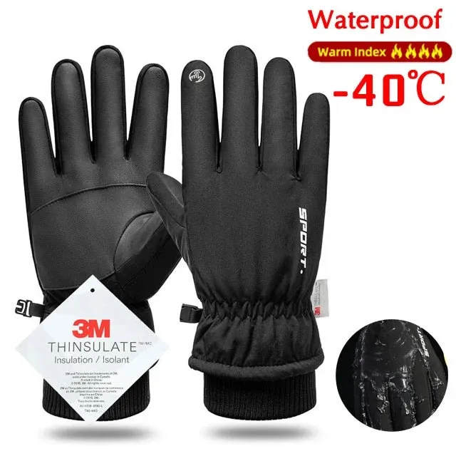 Winter Touch Screen Waterproof Gloves for Cycling, Skiing & Outdoor Sports