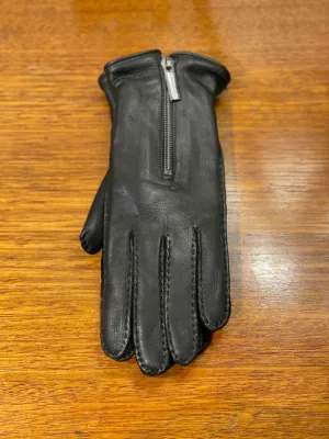 Womens Leather Gloves w/zip